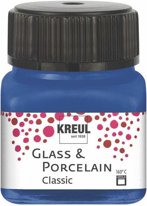 Immagine prodotto Kreul Vetro e Porcellana Classico, vernice per porcellana e vetro (Blu cobalto, 20 ml)
