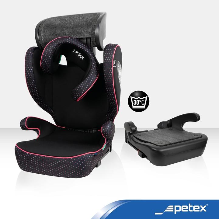 Actual product image Petex Basic Plus 1602 pink HDPE according to ECE R129 Child seat pink (Booster seat, Child seat, ECE R129/i-Size Standard)