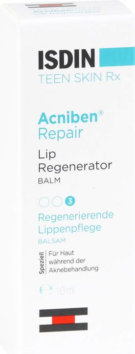 Actual product image Isdin Acniben Repair Lip Balm, 10 ml Cream (Lip cream, 10 ml)