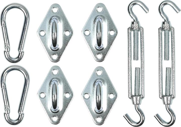 Benson Garden Kit de fixation de voil d'ombrage 8 pcs