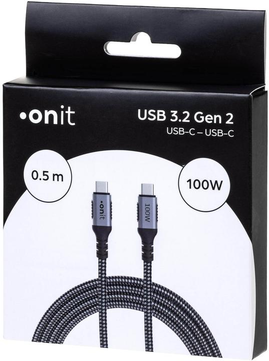 Produktbild Onit USB 3.1-Kabel USB C - USB C 0.5 (0.50 m, USB 3.1, 100 W)