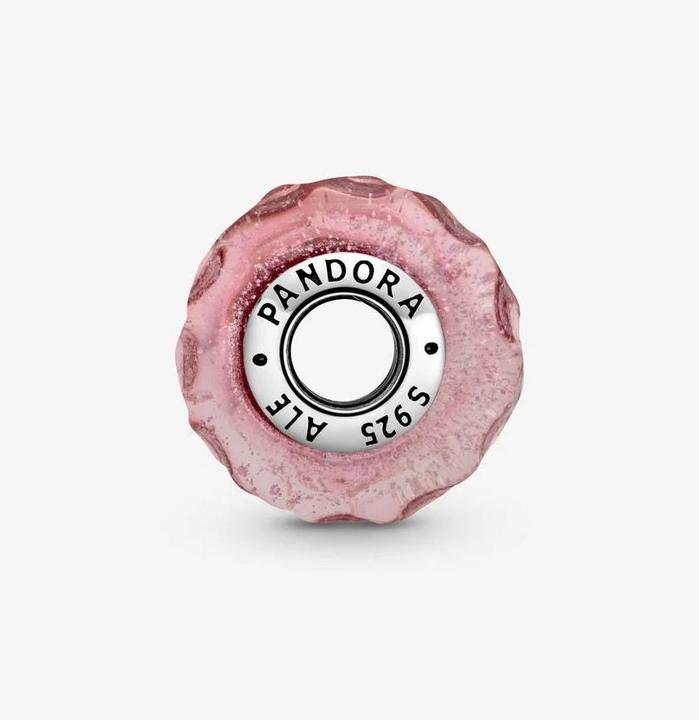 Immagine prodotto Pandora Charms/Beads ondulati di fantasia rosa (Argento 925, Vetro)