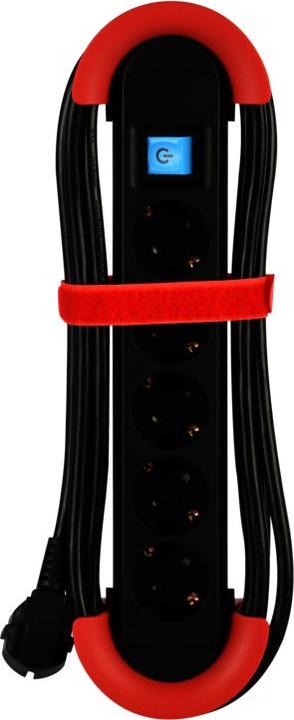 Produktbild Bachmann HOOK Indoor 5x Schutzkontakt Kunststoff mit Schalter 5m (5x, CEE 7/3, 5 m)
