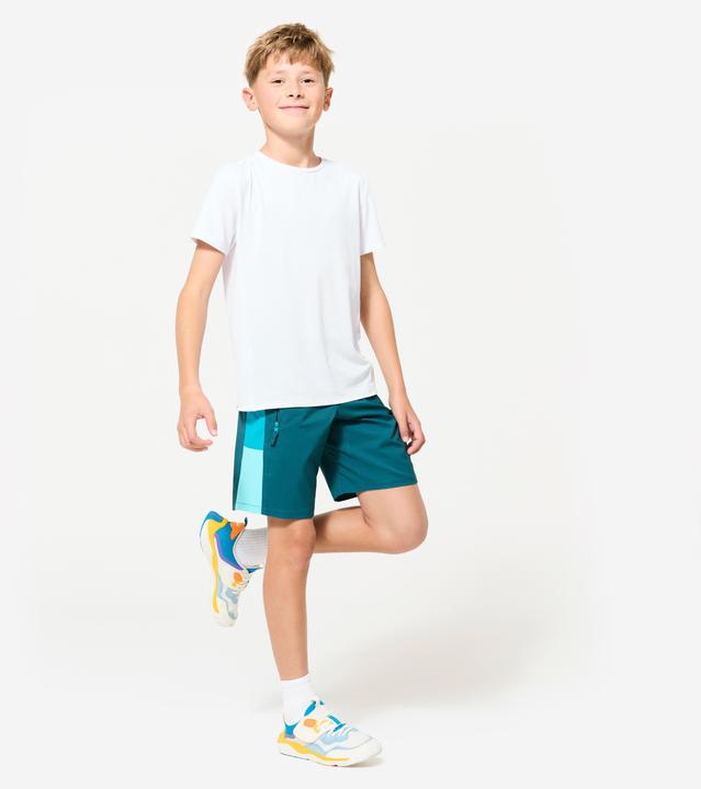 Produktbild Decathlon Shorts Sporthose Kinder atmungsaktiv - grün/türkis