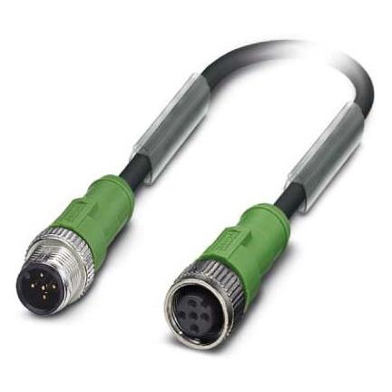 Phoenix Contact Nero Contatto 1681606 Cavo Sensore/Attuatore 1,5 M (Sac-5P-M12ms/1,5-Pur/M12fs), Cavo + Spina Elettrica,