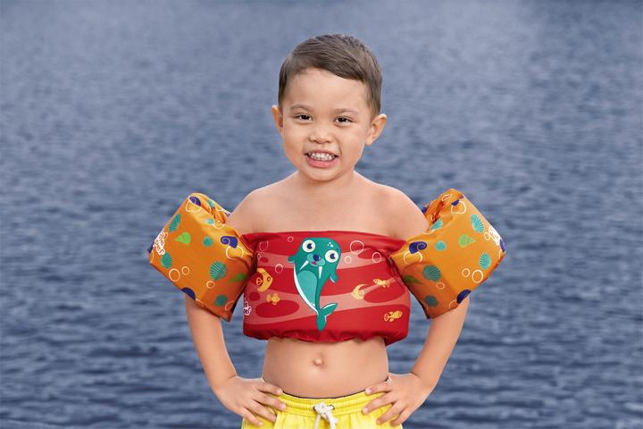 Produktbild Bestway Puddle Jumper® Schwimmhilfe Walross mit Textilbezug, 2-6 Jahre (bis 25 kg)