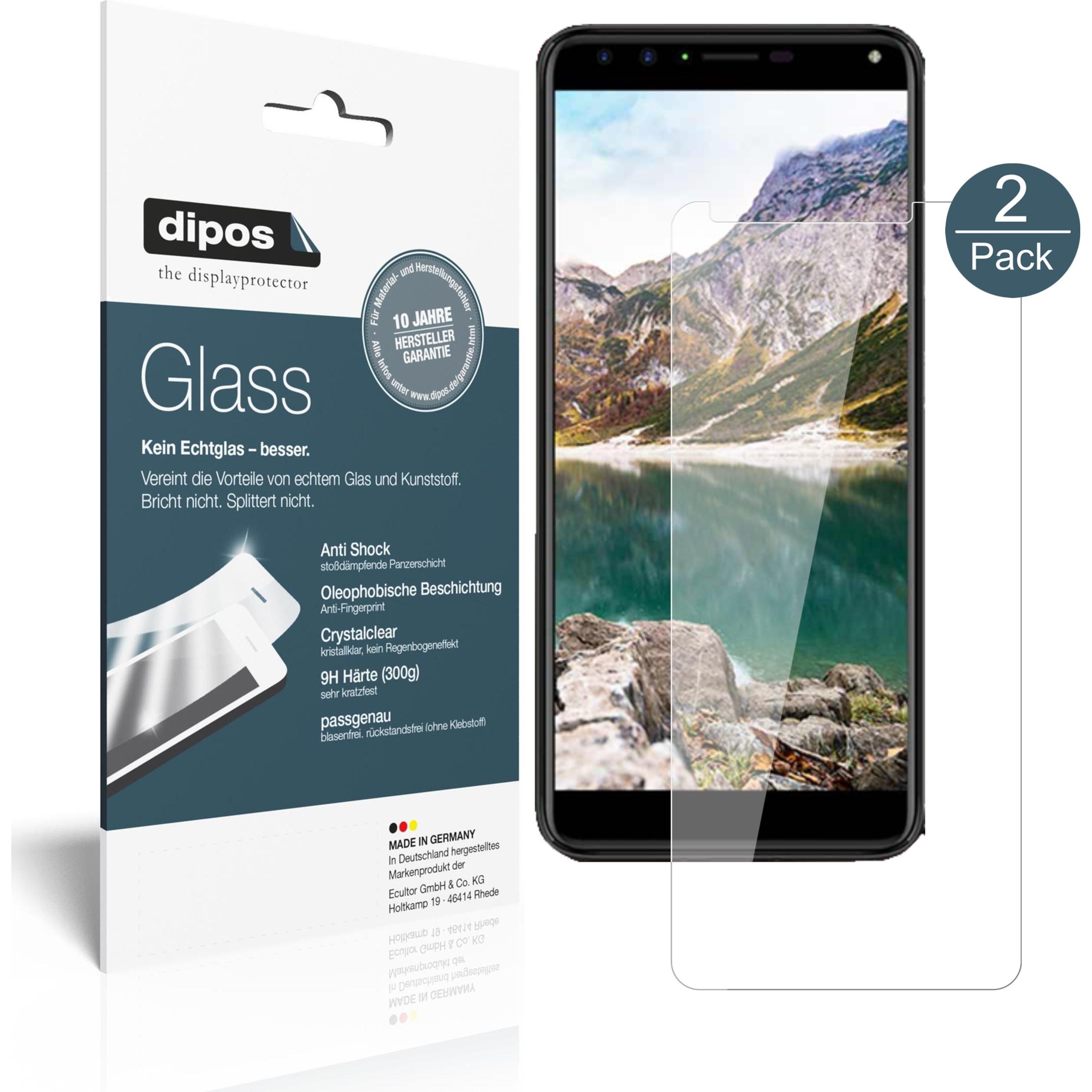 Dipos Displayschutz Anti-Shock (1 Stück, Cherry Mobile Flare S6 Plus), Smartphone Schutzfolie, Transparent