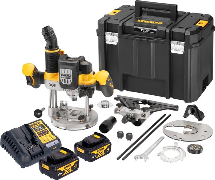 Actual product image DeWalt DCW 620 M2T cordless router 18 V 12 mm brushless + 2x 4.0 Ah battery + charger + TSTAK (Router)