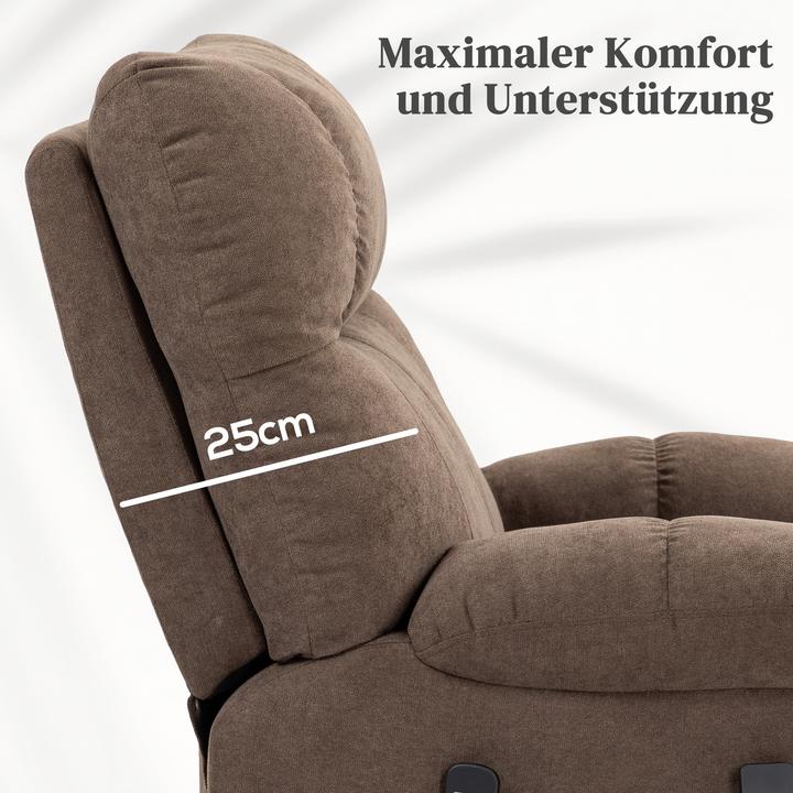 Produktbild Homcom Sessel mit Aufstehhilfe Polyester, Metall Braun