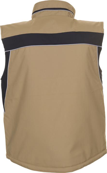 Actual product image Planam unisex winter waistcoat PLALINE sand, black size XL (XL)