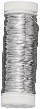 Actual product image Rayher 2402500 Silver wire with copper core, 0.30 mm ø, plastic spool 100 m, nickel-free, silver wire (100 m)