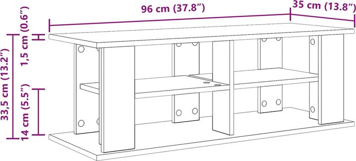 Actual product image vidaXL TV-Ständer (96 x 35 x 33.50 cm)