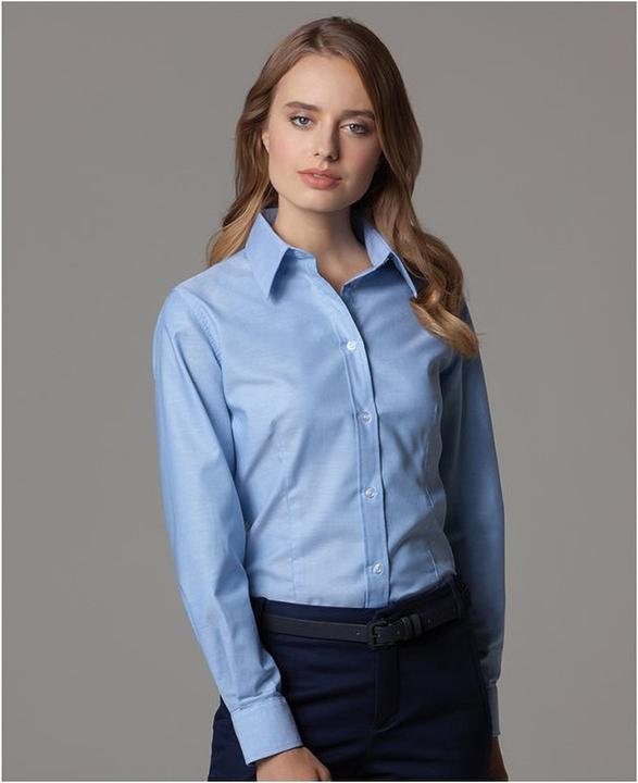 Produktbild Russell Collection Easy Care Oxford Bluse Langarm (4XL)