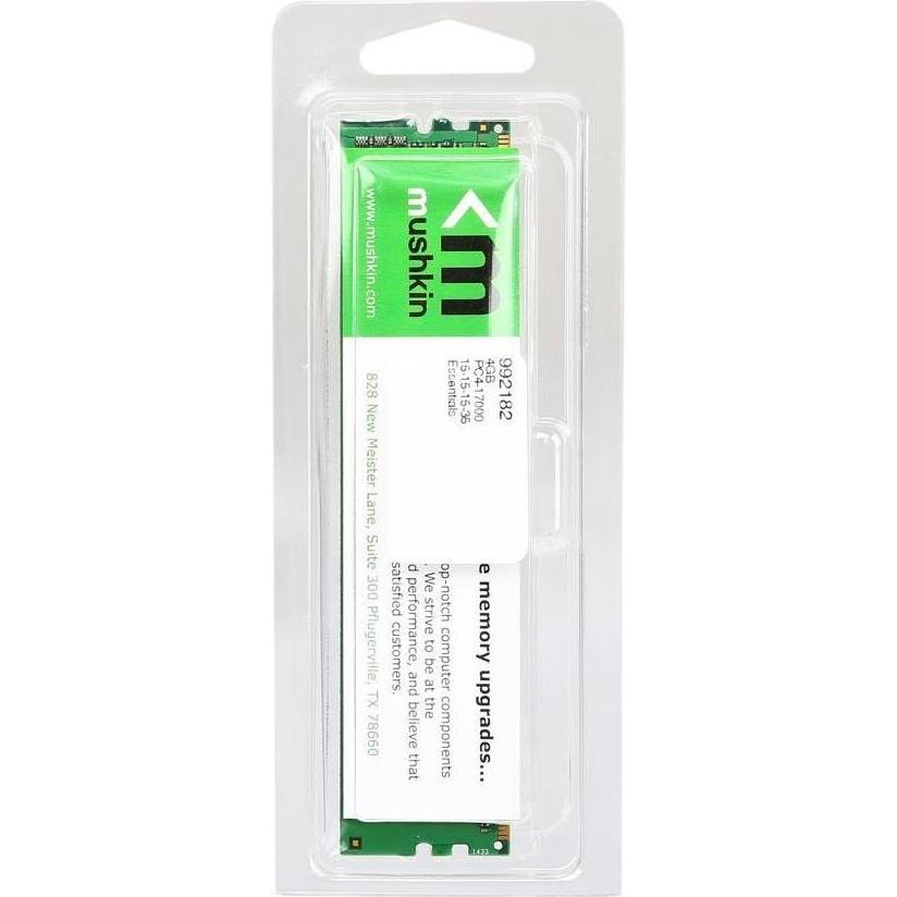 Thumbnail - Mushkin DDR4 - 32 GB -3200 - CL - 22 - Single (MES4U320NF32G, Essentials) (1 x 32GB, 3200 MHz, DDR4-RAM, DIMM), RAM, Grü...
