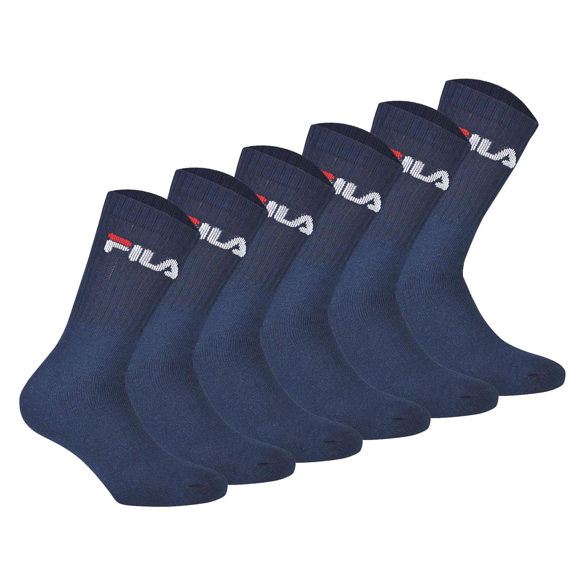 Fila, Damen, Socken, Socken Sportlich Stretch, Blau, (6er Pack, 43 - 46)