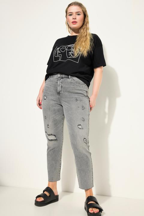 Produktbild Studio Untold Mom-Jeans, HighWaist, destroyed, 5-Pocket (56)