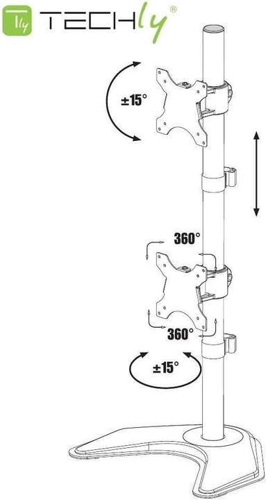 Image du produit Techly Support de bureau pour pied de LCD TV LED 13 27 (Tables, 10 kg)
