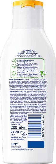 Image du produit NIVEA Crème solaire Sensitive Protect SPF 50+ Multipack 6 x 200 ml (Crème solaire, SPF 50+, 200 ml)
