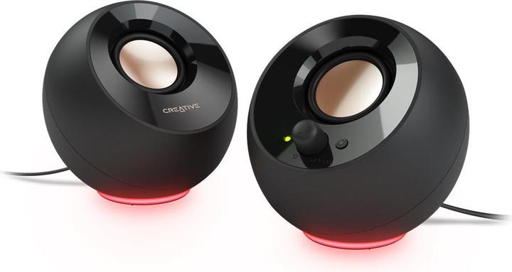 Produktbild Creative Lautsprecher Pebble SE RGB Stereo, schwarz