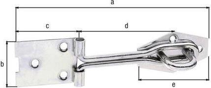 Image du produit GAH loquet longueur 140 mm largeur 36 mm acier galvanisé passivé à couche épaisse (10 pcs)