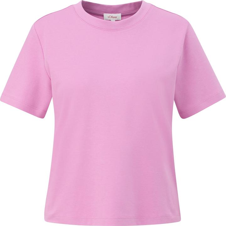 Actual product image S.Oliver T-Shirt Leicht verkürztes Baumwoll-T-Shirt mit Rundhalsausschnitt (46)