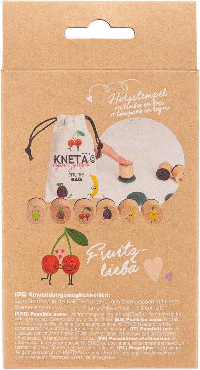 Produktbild Knetä Holzstempel Set Fruits