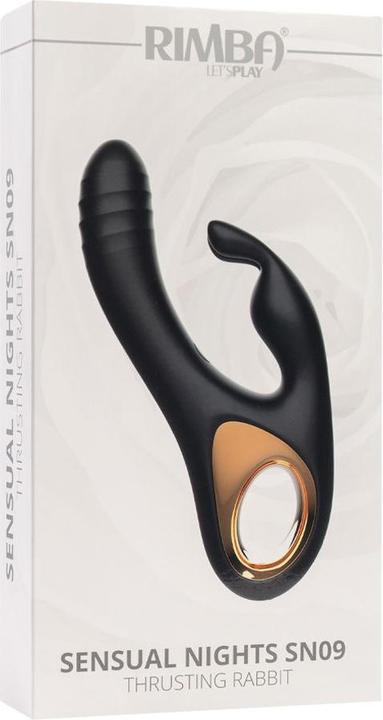 Produktbild Rimba Toys! SN09 - Thrusting Rabbit Vibrator - Schwarz