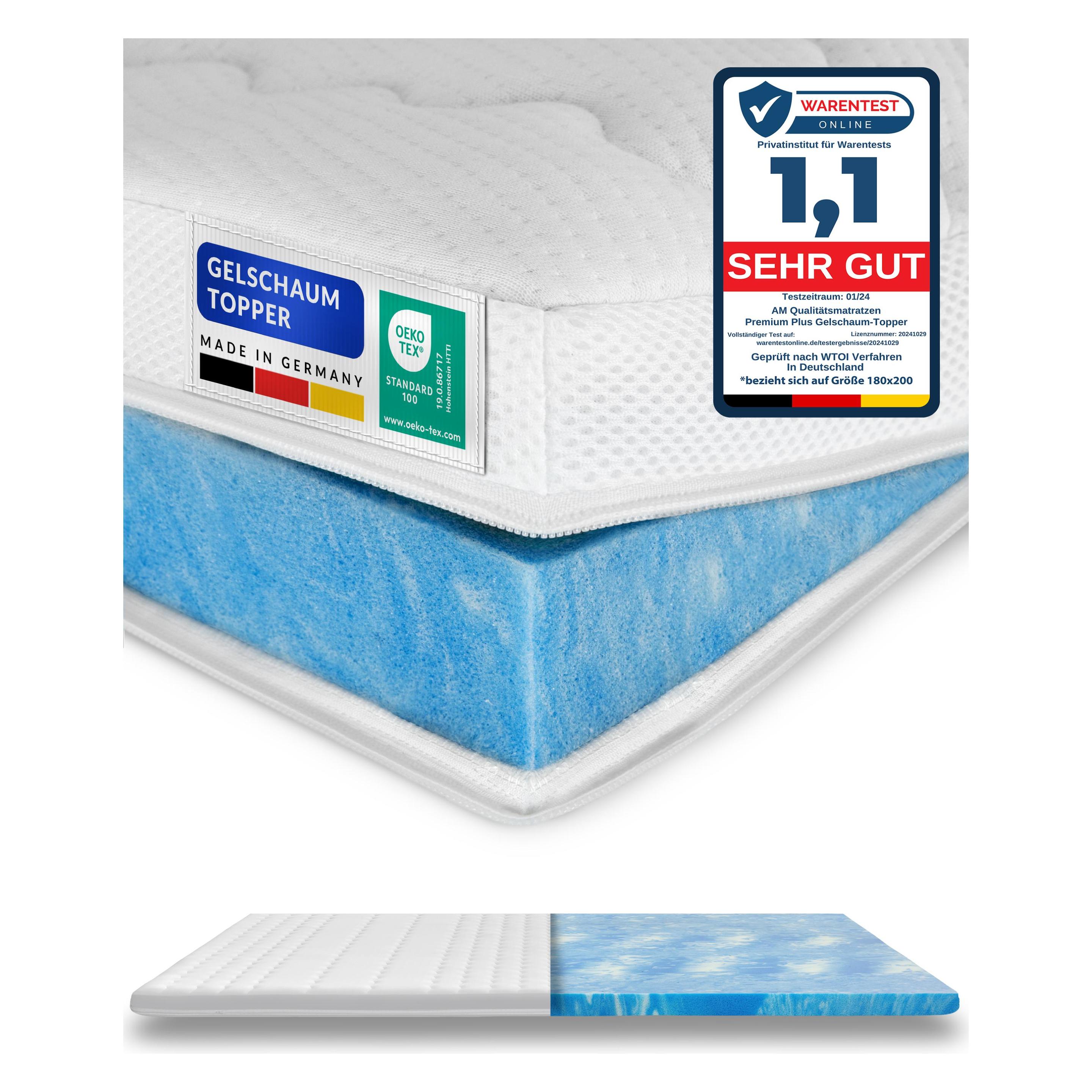 Am Qualittsmatratzen Gelschaum Topper Premium