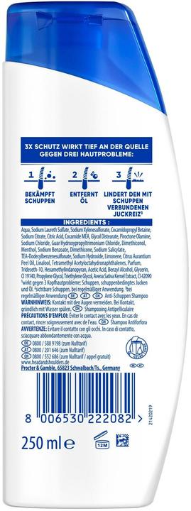 Actual product image Head & Shoulders Anti-Schuppen Shampoo For Men Shampoo 250 ml (Liquid shampoo, 250 ml)