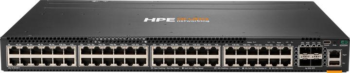 HPE E Aruba Switch, 48 Port and 4 Port SFP56, Layer 3, Stackable, 1U, One Touch Deployment (52 Ports)