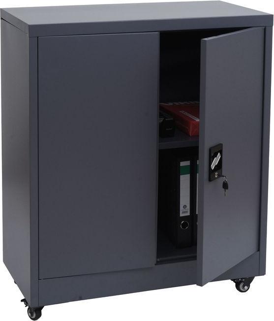 Produktbild Mendler Aktenschrank HWC-O50, abschliessbar, Stahl 98x80x40cm – dunkelgrau (80 x 40 x 98 cm)