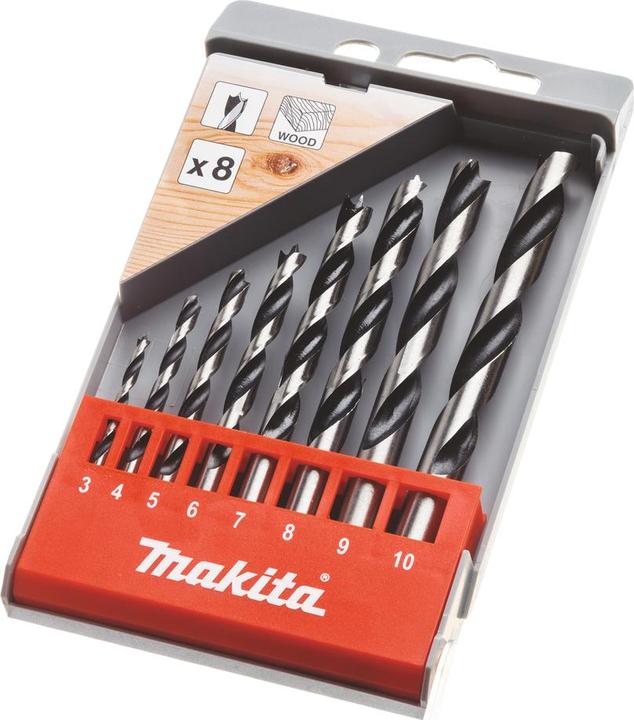 Actual product image Makita 8-piece wood drill set D-57227 (10 millimetres)