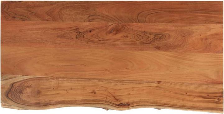 Immagine prodotto vidaXL Piano del tavolo rettangolare con bordo ad albero Piano del mobile in legno massiccio di acacia (80 x 40 x 2,5 cm)