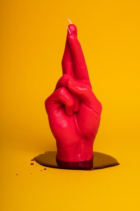 Produktbild Candle Hand Crossed Fingers (1 Stk.)