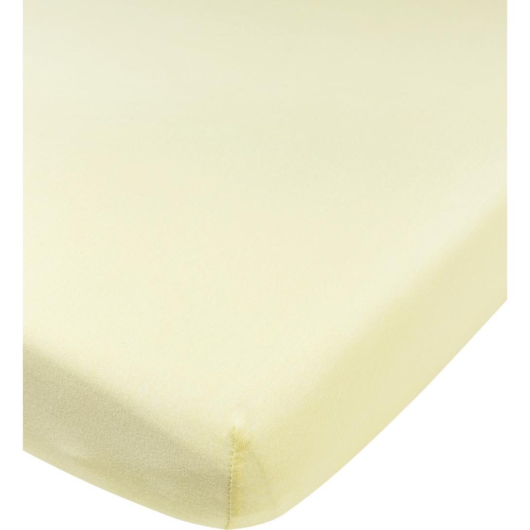 Meyco, Fixleintuch Babybett, jersey Spannbettlaken boxmatras 75x95 soft yellow (75 x 95 cm)