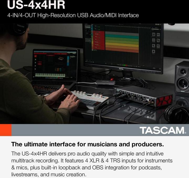 Actual product image Tascam US-4x4HR (USB)