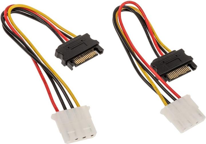 Produktbild Akasa SATA zu Molex Adapterkabel - 2 Stück