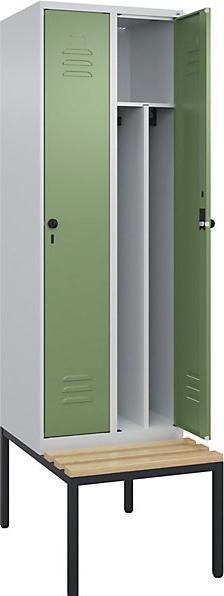 Light grey RAL 7035, Reseda green RAL 6011
