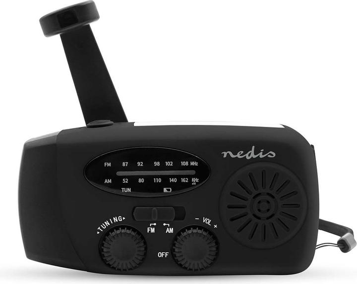 Produktbild Nedis Notfallradio | Tisch Ausführumg | AM / FM | Powerbank Funktion | Akkubetrieben / Handkurbel / (AM, FM)