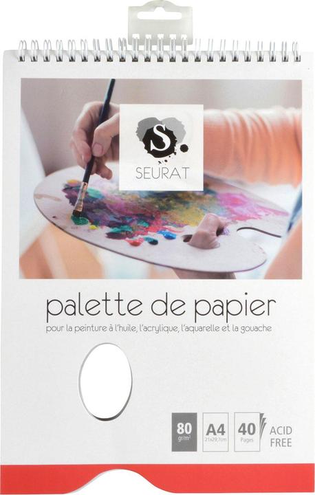 Immagine prodotto Seurat Tampone per pittura a tavolozza, per colori a olio, acrilici, gouache e acquerello, 80g/m2, A4 (A4)