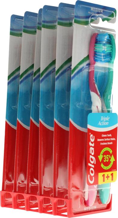 Image du produit MGA Brosse à dents Triple Action 2 medium pcs (Moyen, 2 x)