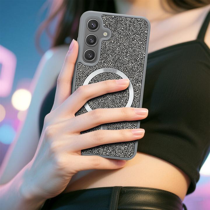 Produktbild Cadorabo Samsung Galaxy S25 Hülle kompatibel mit MagSafe Glitzer Case (Samsung Galaxy S25)