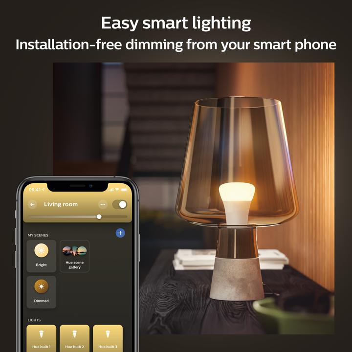 Produktbild Philips Hue White (E27, 9 W, 806 lm, 4 x, F)