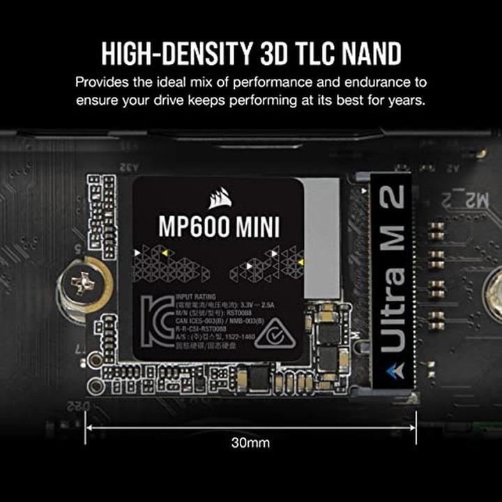 Produktbild Corsair MP600 MINI (2000 GB, M.2 2230)