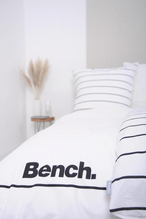 Actual product image Herding Klaus GmbH Bedding set Bench with stripes light gray / black (Duvet cover, 5 x 26 x 39 cm)