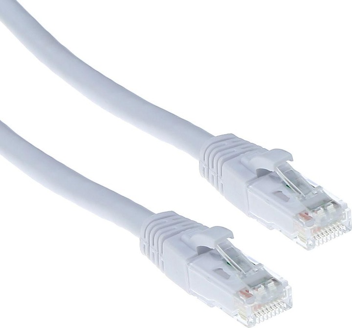 Actual product image White 3.00 meter U/UTP CAT6A patch cable snagless with RJ45 connectors (U/UTP, CAT5e, 3 m)