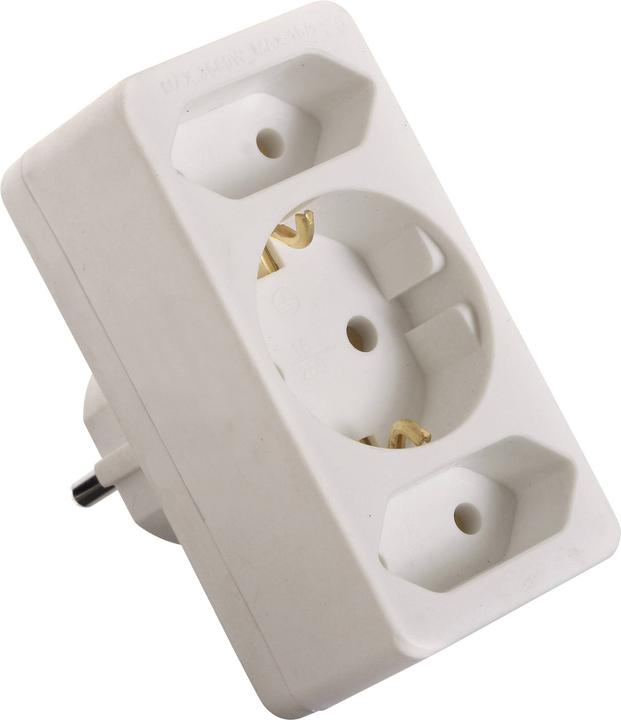 Actual product image As - Schwabe Euro socket (3x, CEE 7/16, CEE 7/7)