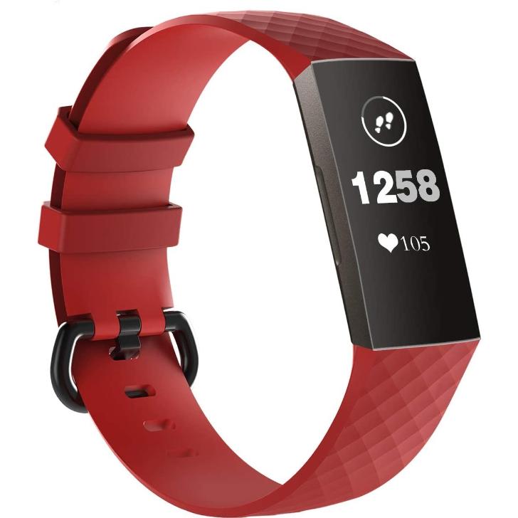Strap-it Armband (Silikon, Charge 4), Uhrenarmband, Rot