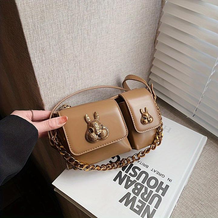 Immagine prodotto Only-Bags.Store Borsa a tracolla con decori retrò, mini borsetta a catena di tendenza, borsa a tracolla vintage
