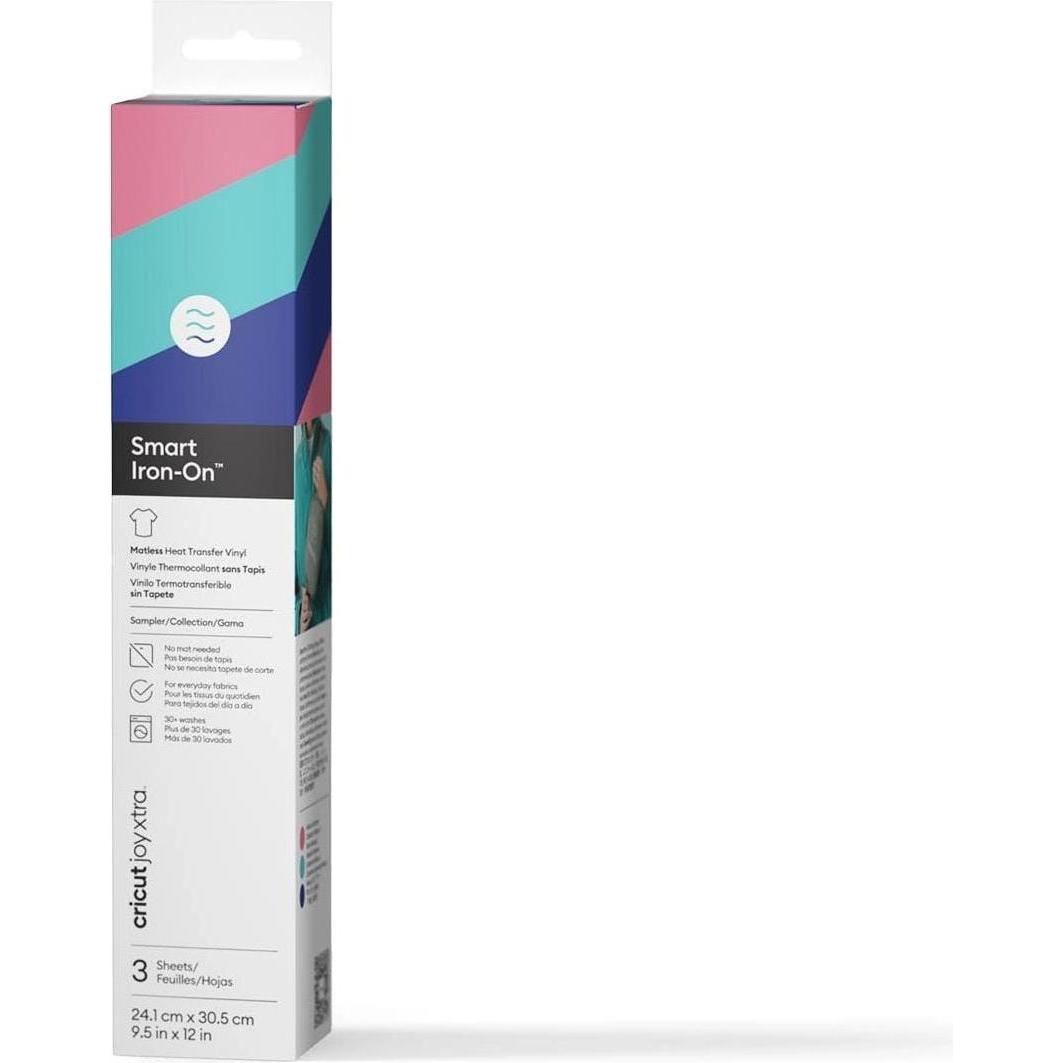 Cricut, Accessori plotter da taglio, Smart Iron-On Joy Xtra 24,1x30,5cm - 3 sheets Hibiscus Sampler (P)